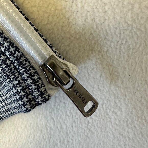 Todd Snyder Mens Houndstooth Track Pant Blue White Ankle Zip Stretch Size Medium - Picture 8 of 16